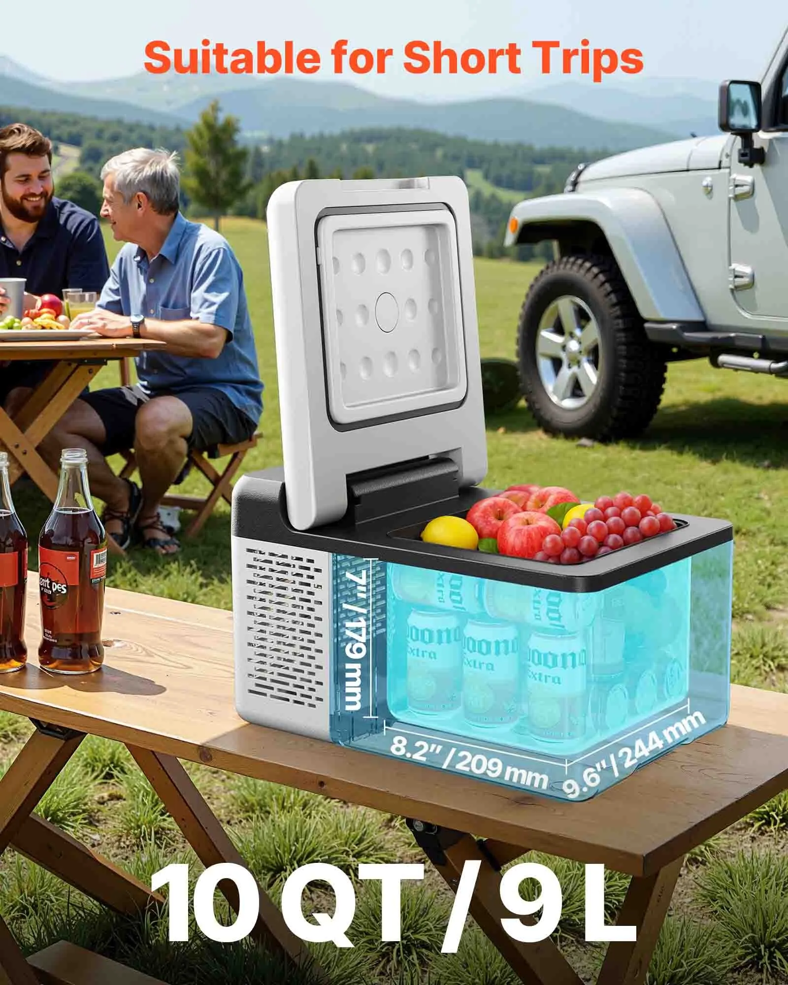 🔥SUMMER SALE❄️ VEVOR 12 Volt Refrigerator Large Capacity | Portable Car Fridge Freezer with Smart APP Control 📱 [Perfect for Family Camping]
