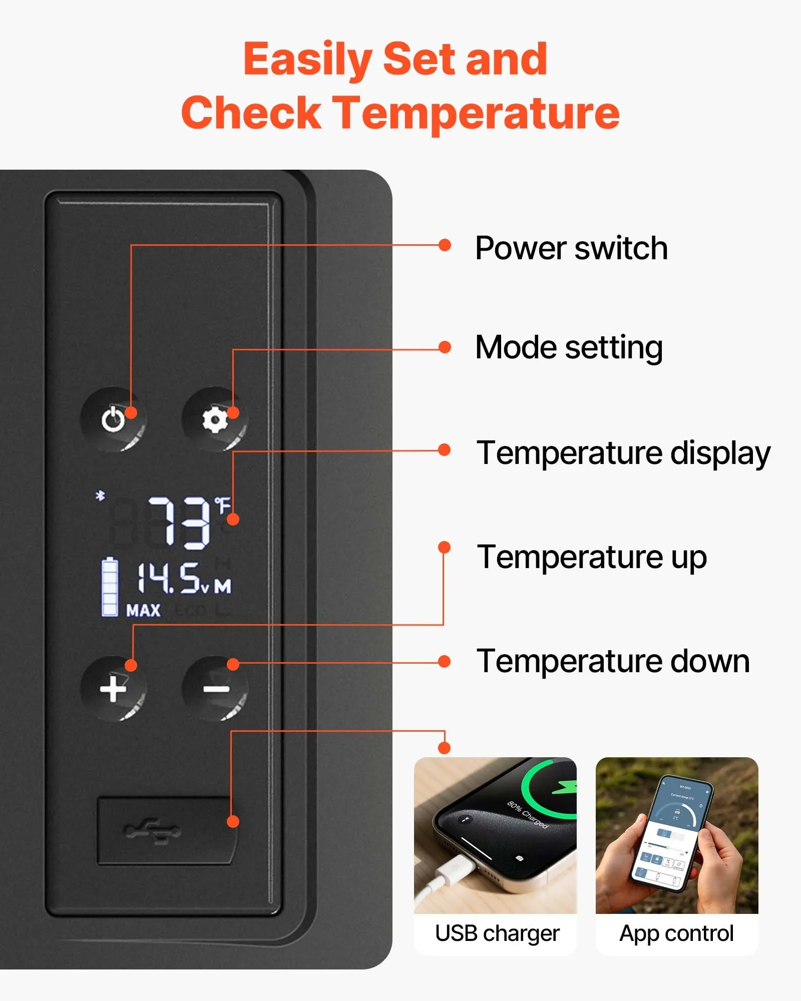 🔥SUMMER SALE❄️ VEVOR 12 Volt Refrigerator Large Capacity | Portable Car Fridge Freezer with Smart APP Control 📱 [Perfect for Family Camping]