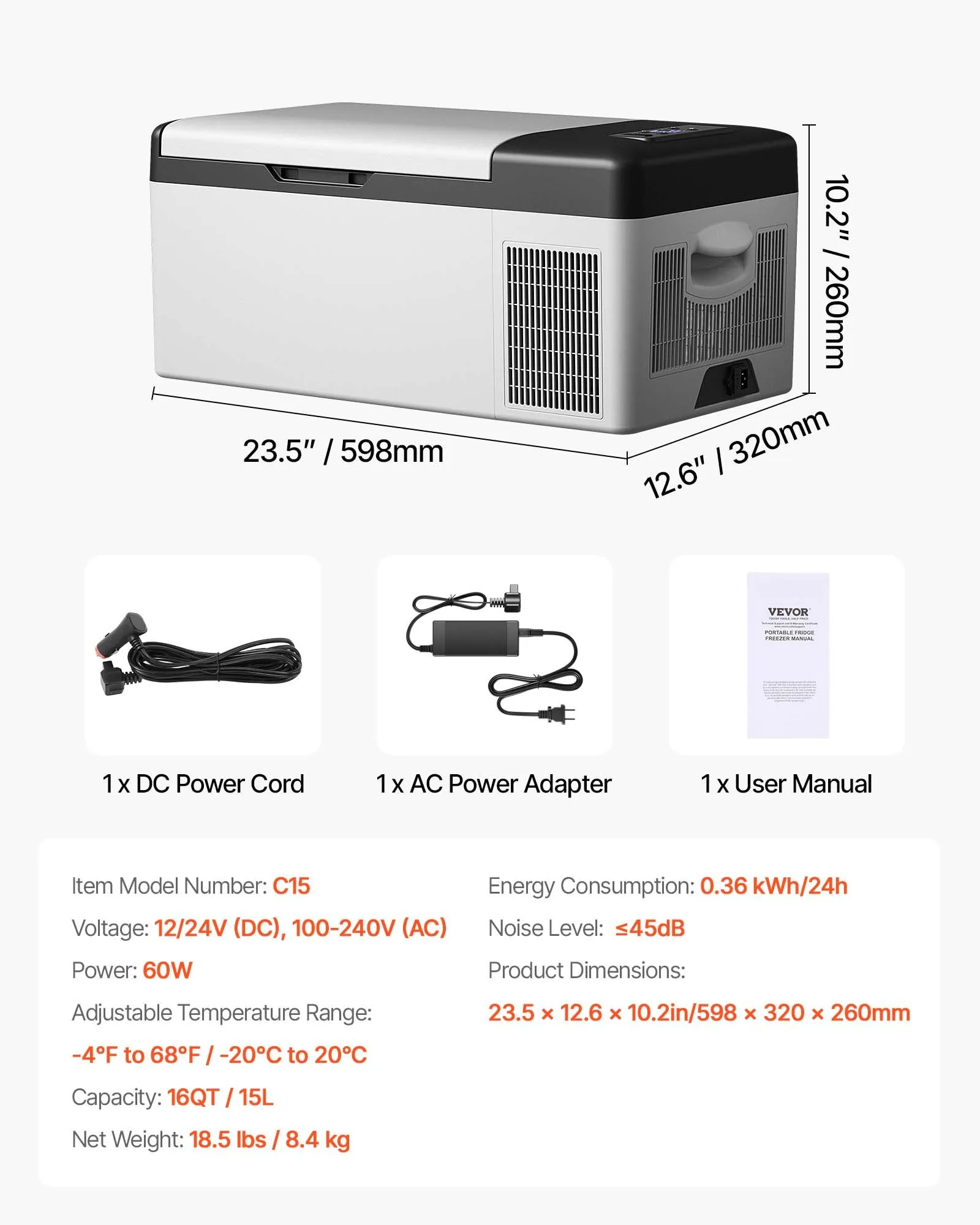 🔥SUMMER SALE❄️ VEVOR 12 Volt Refrigerator Large Capacity | Portable Car Fridge Freezer with Smart APP Control 📱 [Perfect for Family Camping]