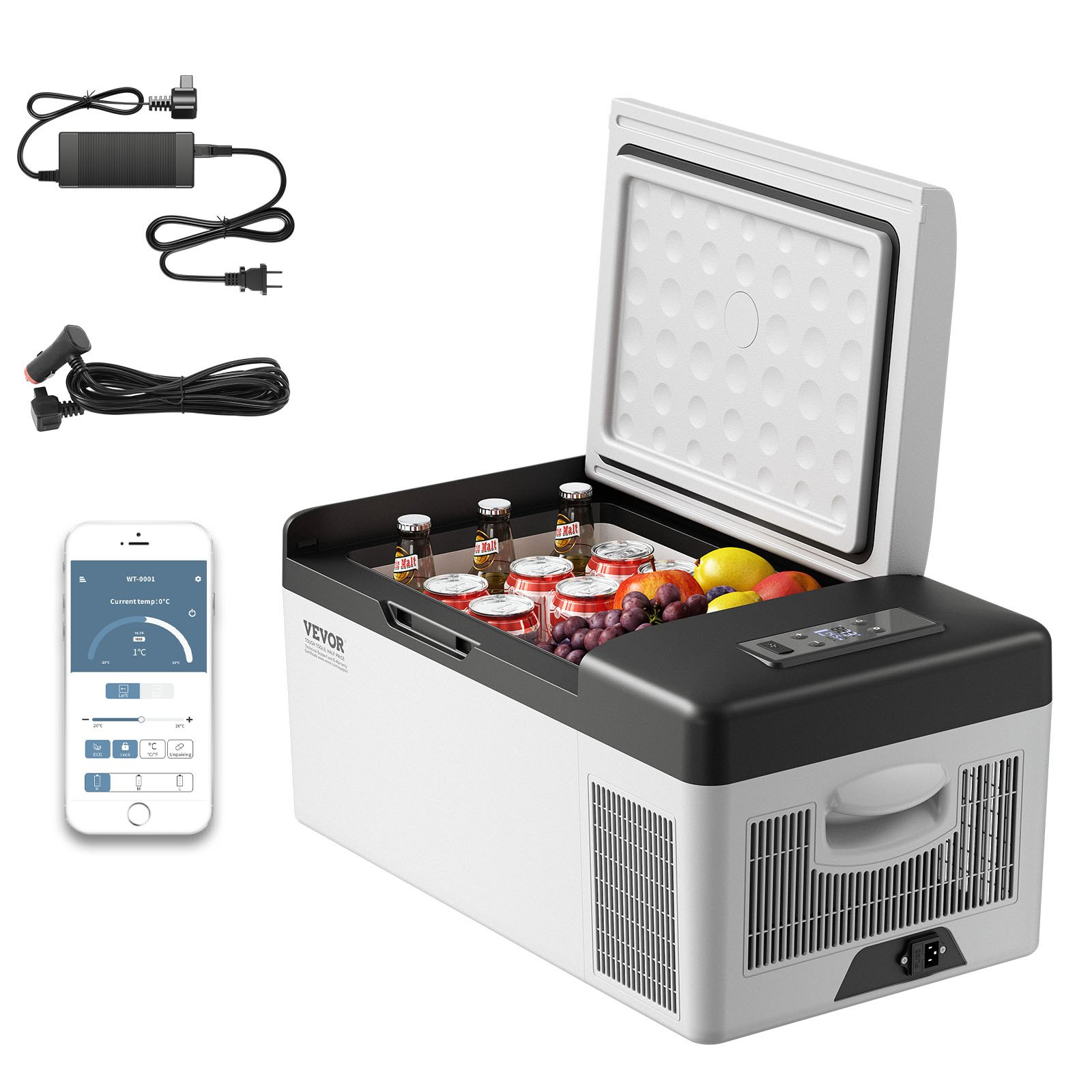 🔥SUMMER SALE❄️ VEVOR 12 Volt Refrigerator Large Capacity | Portable Car Fridge Freezer with Smart APP Control 📱 [Perfect for Family Camping]