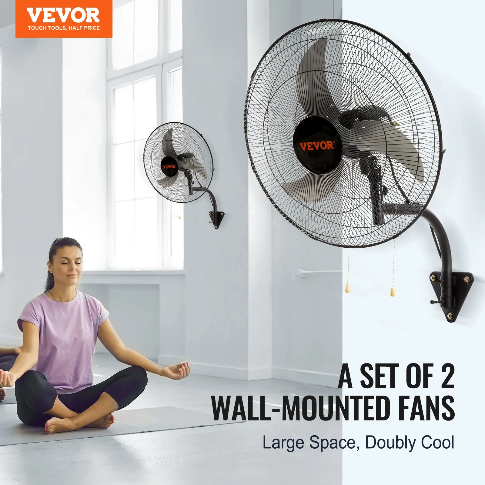 ⚡LIMITED TIME OFFER | VEVOR Heavy Duty Wall Fan, Commercial Oscillating Air Circulator for Greenhouse & Patio, Multiple Options 🌀