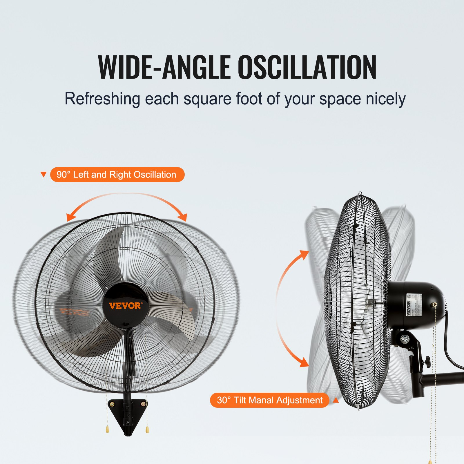 ⚡LIMITED TIME OFFER | VEVOR Heavy Duty Wall Fan, Commercial Oscillating Air Circulator for Greenhouse & Patio, Multiple Options 🌀