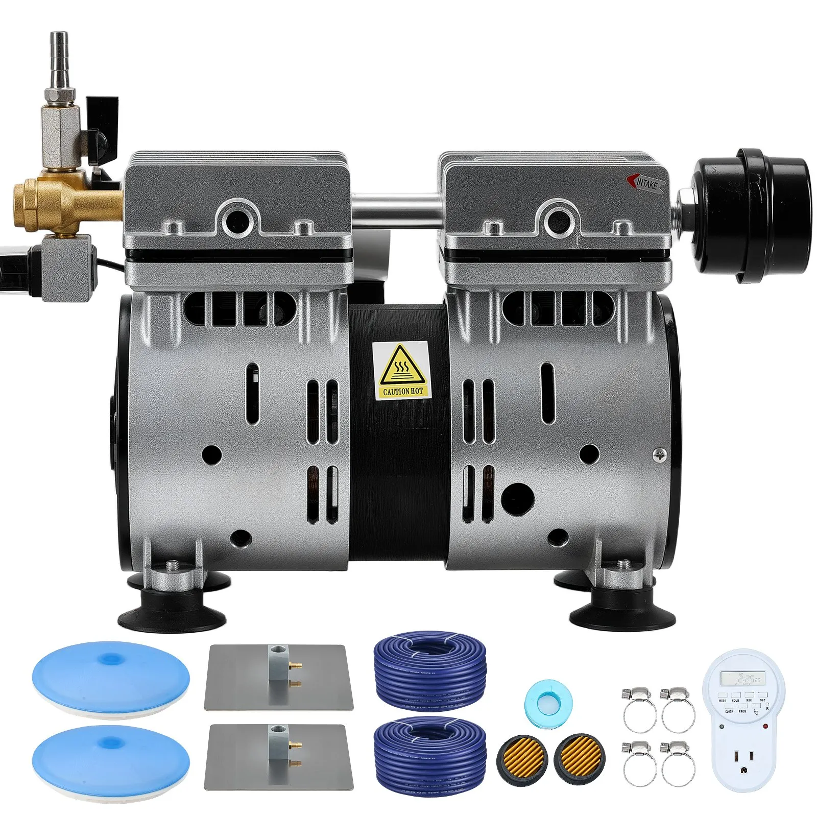 💥 [Limited Time Deal] VEVOR 3/4 HP Pond Aerator Kit, Complete 5.2 CFM Lake Aeration Pump System up to 3 Acres for Complete Oxygen Circulation