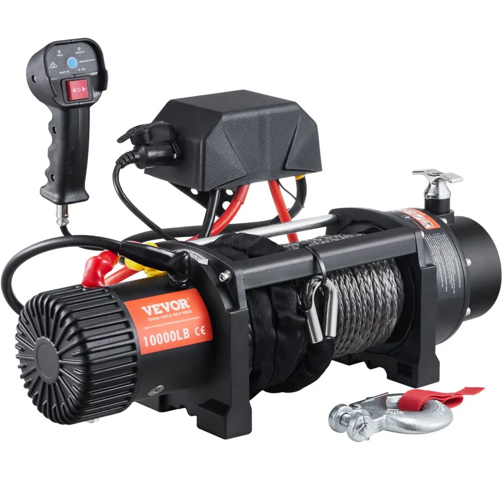 Flash Sale - 12V 8000 lb Load Capacity Nylon Rope Winch