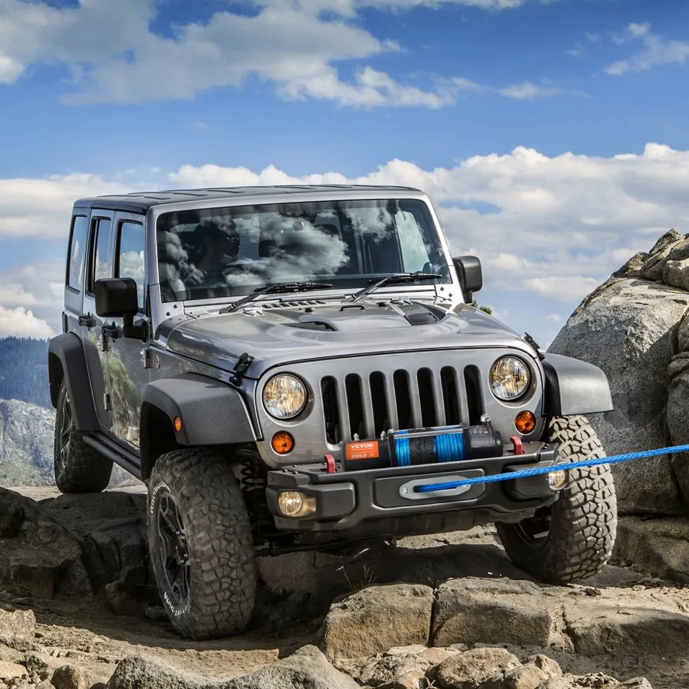 Flash Sale - 12V 8000 lb Load Capacity Nylon Rope Winch
