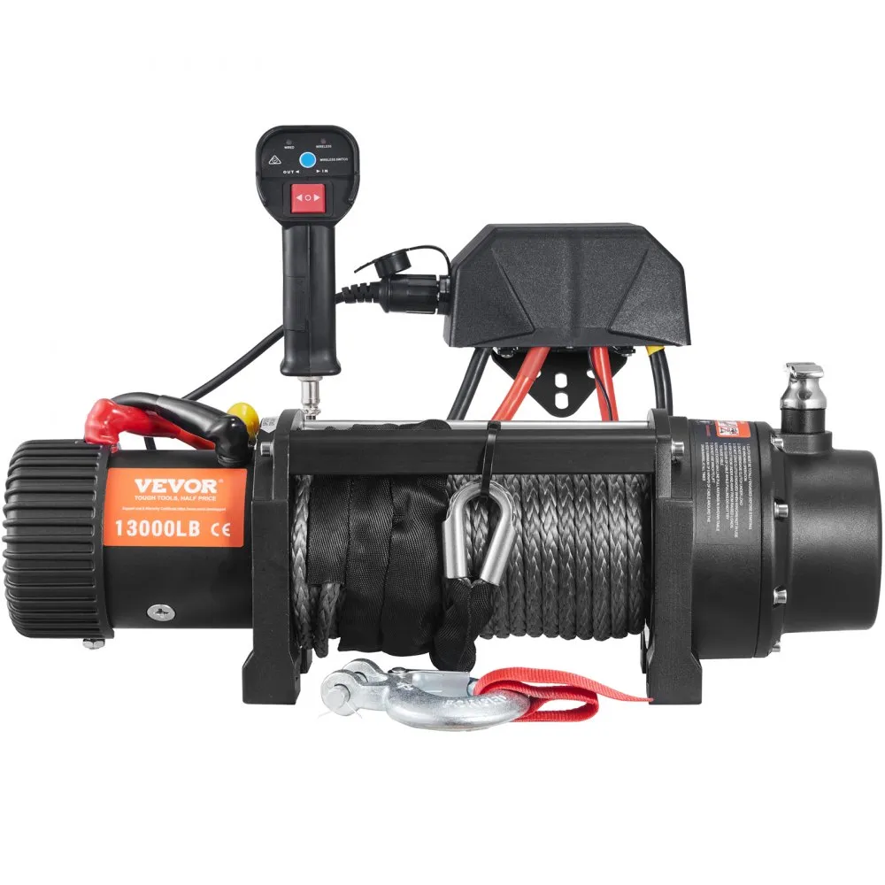 Flash Sale - 12V 8000 lb Load Capacity Nylon Rope Winch