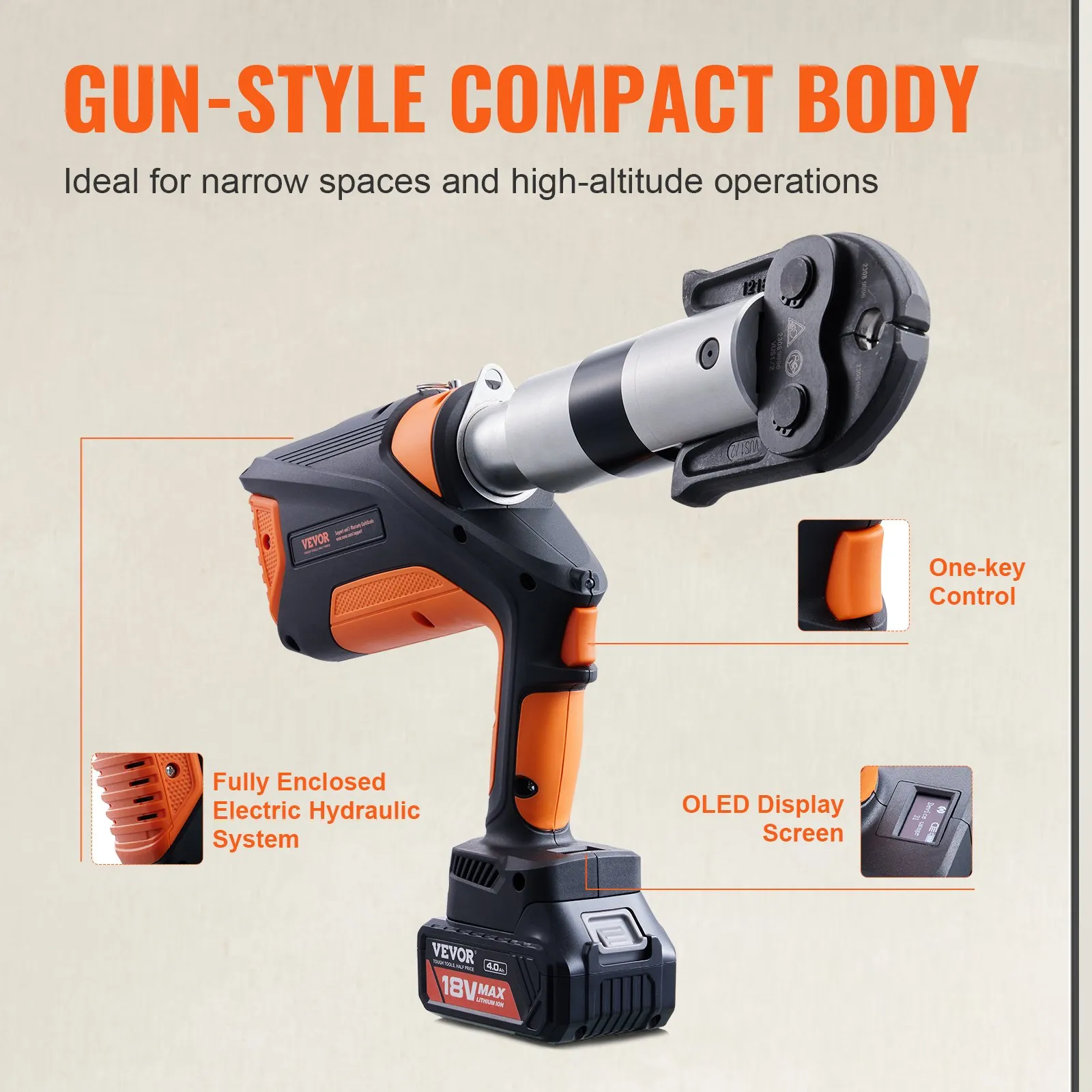 MUST BUY🔥 VEVOR 18V Press Tool,32KN Electric Pipe Crimping Tool