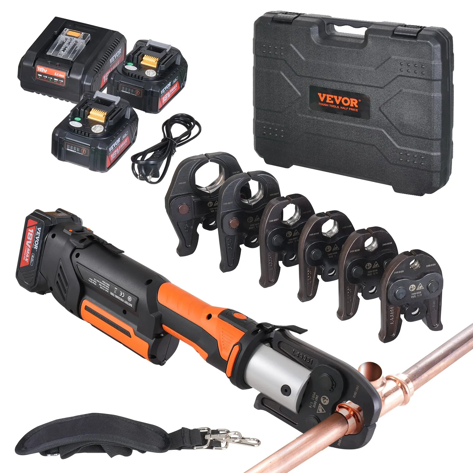MUST BUY🔥 VEVOR 18V Press Tool,32KN Electric Pipe Crimping Tool