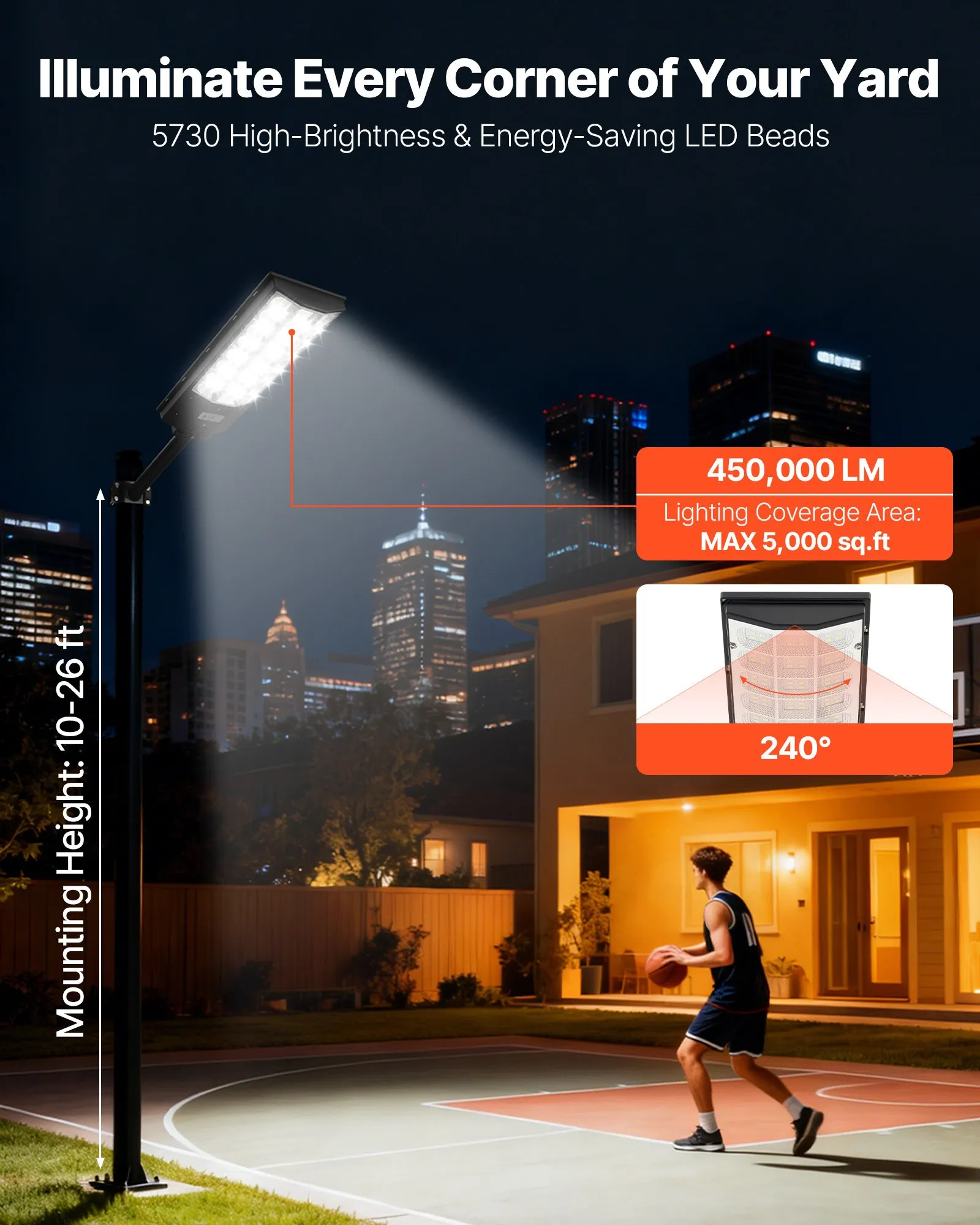 🔥Summer Sale🔥VEVOR 8000W Solar Street Lights Outdoor
