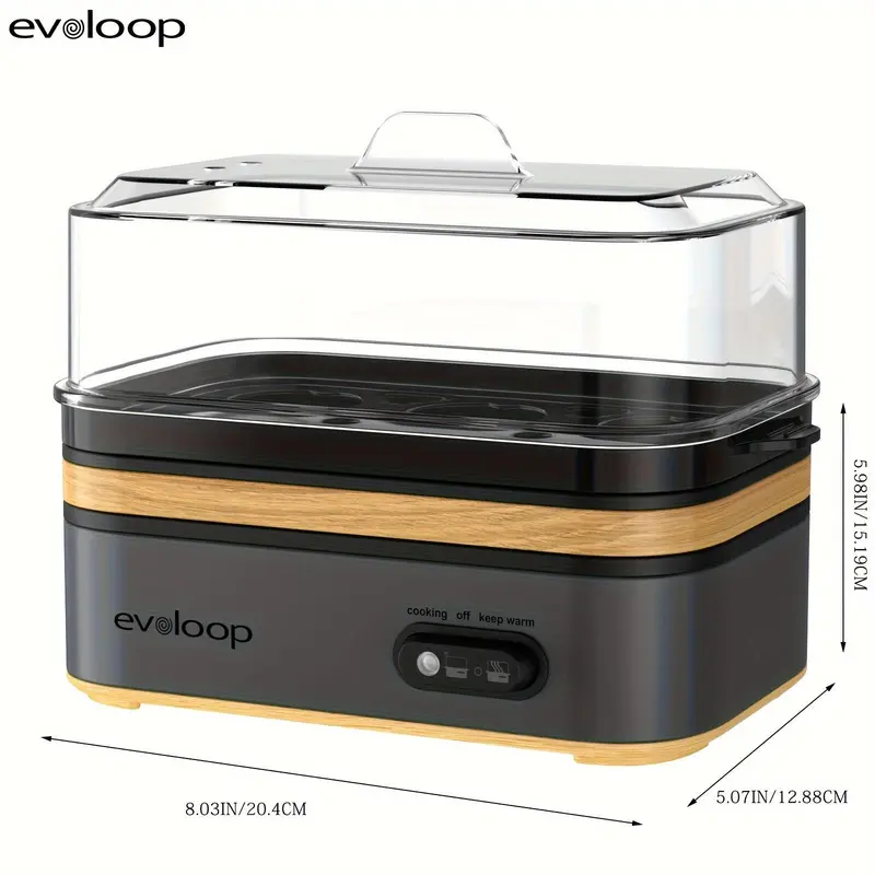 【BIG SALE】EVOLOOP Rapid Egg Cooker 6 Egg Capacity BPA free Electric Egg Cooker for Hard Boiled Eggs, Poached Eggs, Scrambled Eggs, or Omelets，Easy and Convenient Way to Prepare Delicious Eggs ,outdoor gear Kitchen Appliances