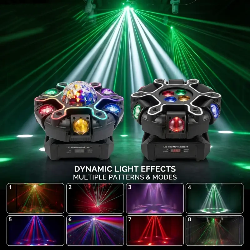 200W Sound-Activated "Bee-Eye" Moving Head DJ Light