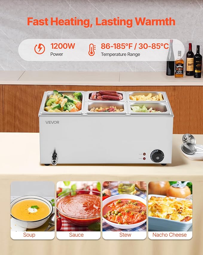 6-Pan Commercial Food Warmer