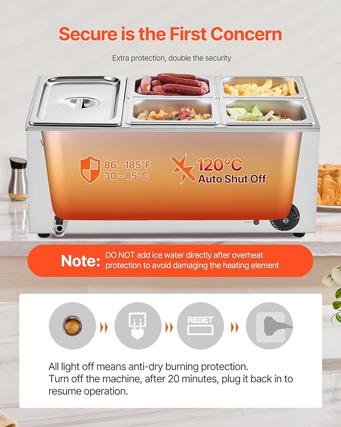 6-Pan Commercial Food Warmer