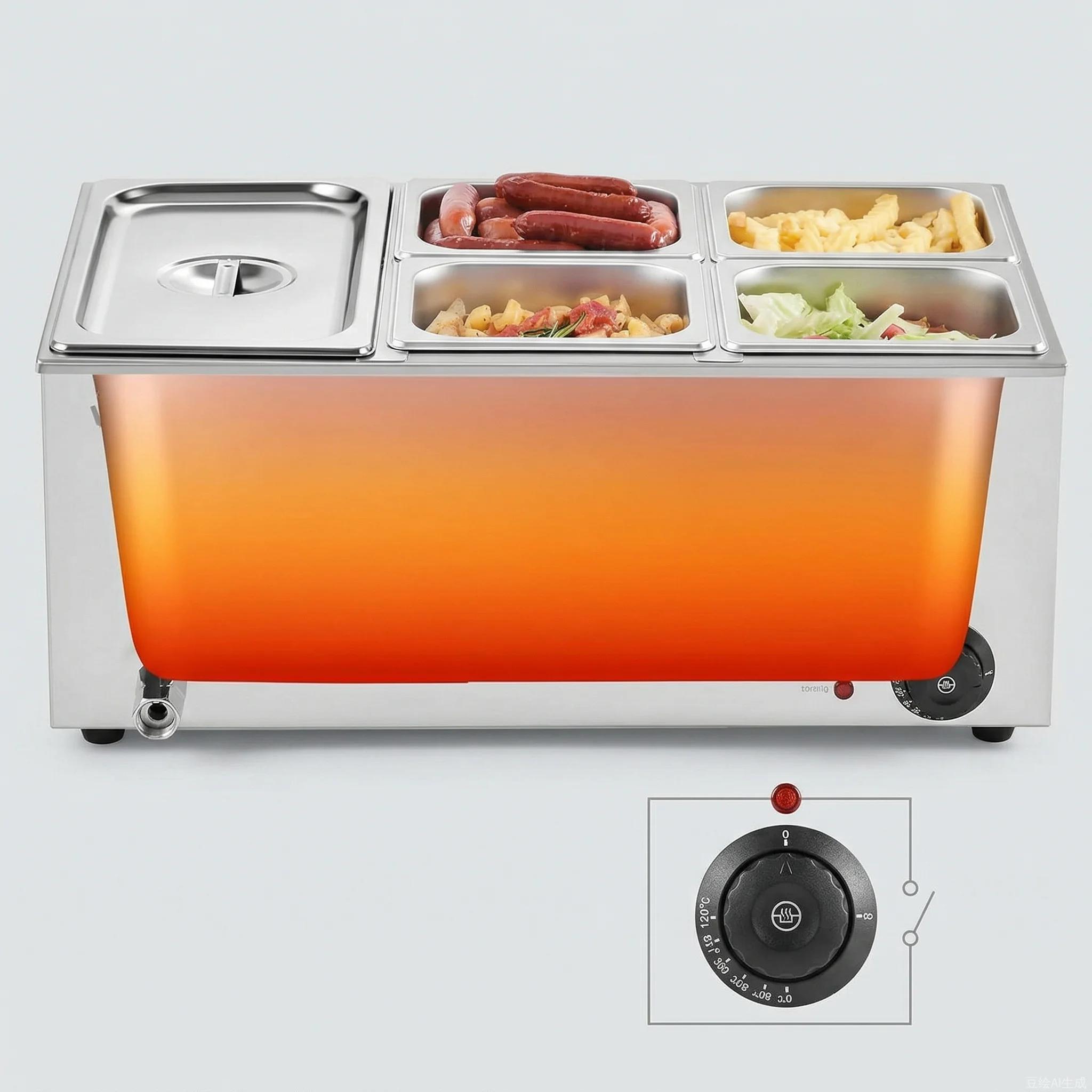 6-Pan Commercial Food Warmer