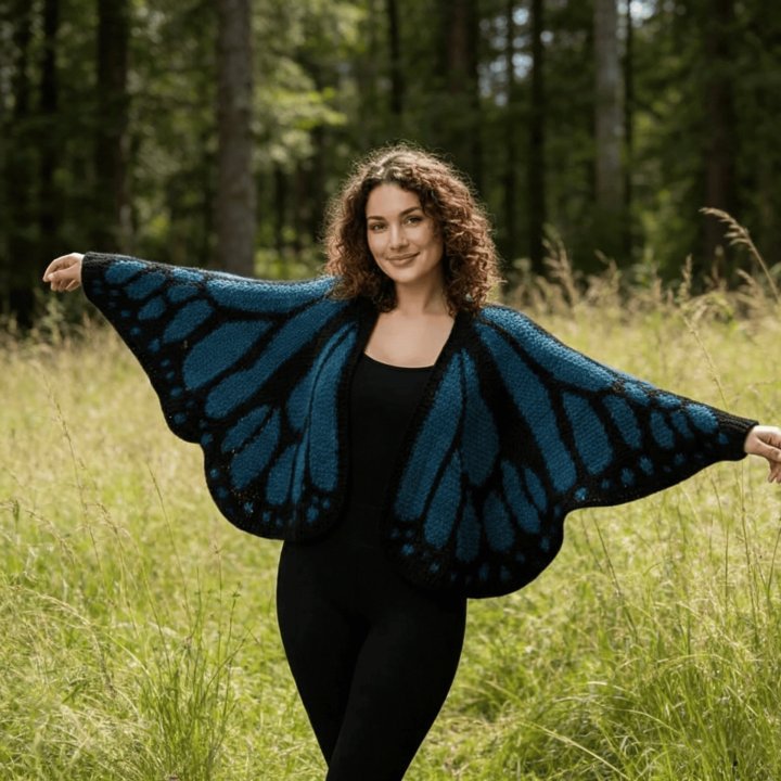 🔥LAST DAY 57% OFF - 🌟🦋 Monarch Butterfly Cardigan – Handcrafted Statement Piece