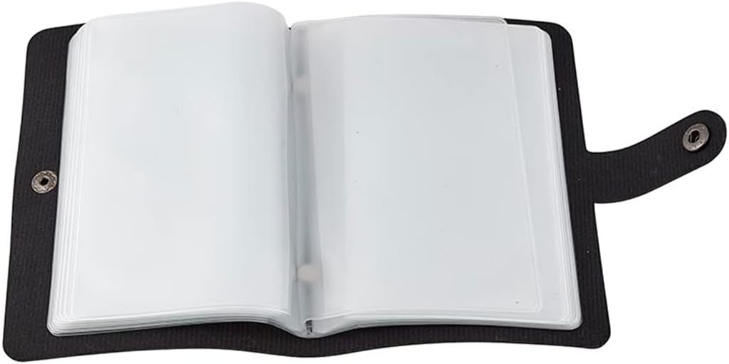 Catholic Faux Leather Holy Card Holder – Pocket Prayer Card Organizer with Snap Closure ✝