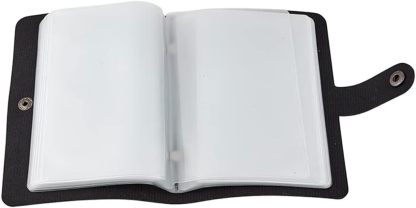 Catholic Faux Leather Holy Card Holder – Pocket Prayer Card Organizer with Snap Closure ✝