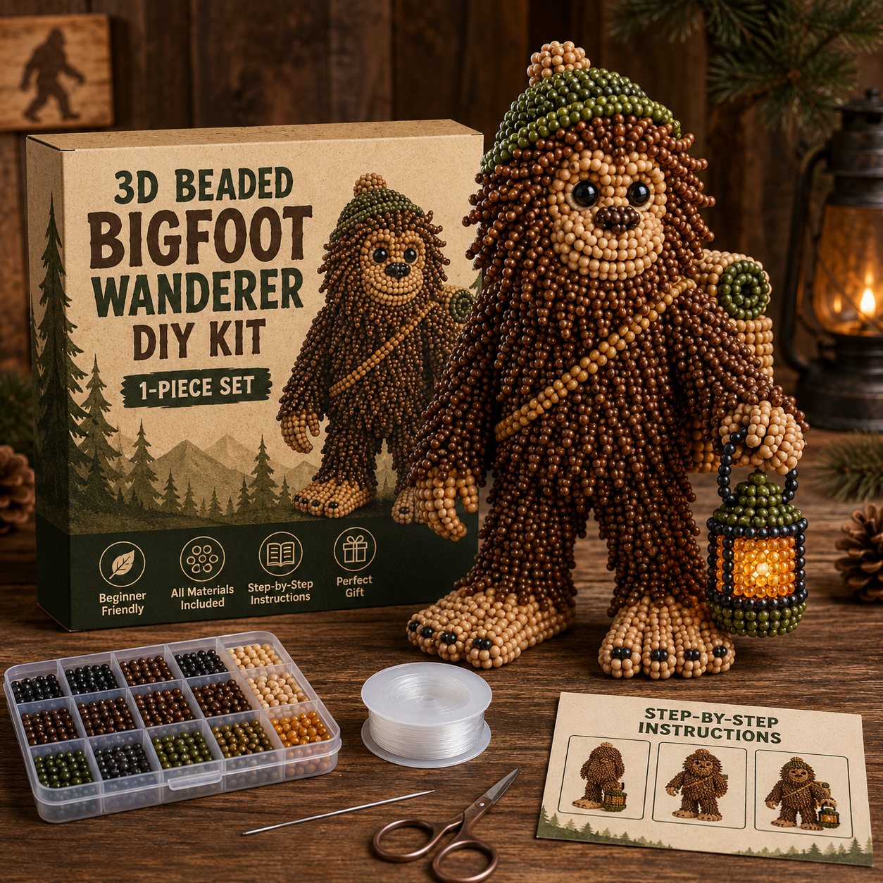 3D Beaded Cryptid & Fantasy Creature DIY Kit – Make Your Own Magical Collectible Figure