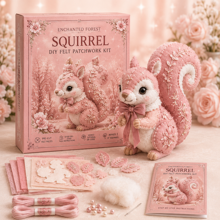 🌸 Enchanted Forest Friends DIY Felt Kit – Sweet, Soft & Handmade by You