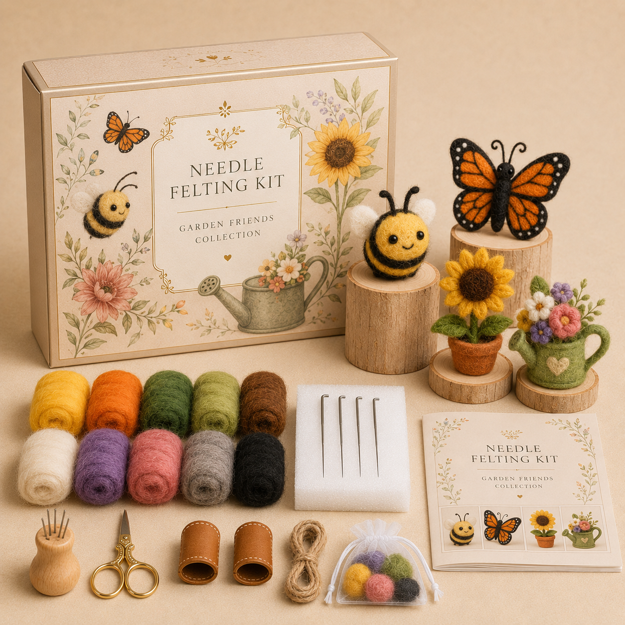 Needle Felting Kit Collection – Create Adorable Wool Animals by Hand