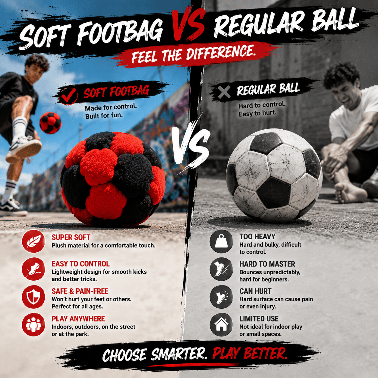 🔥HOT SALE 49% OFF - ⚽Soccer Hackys Footbag Sacks for Endless Outdoor Fun and Skill Challenges