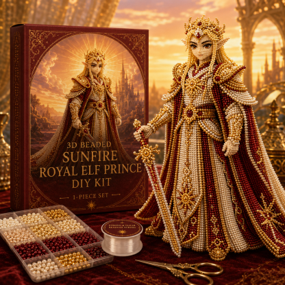 3D Beaded Elf Series DIY Kit – Fantasy Collectible Bead Art Set