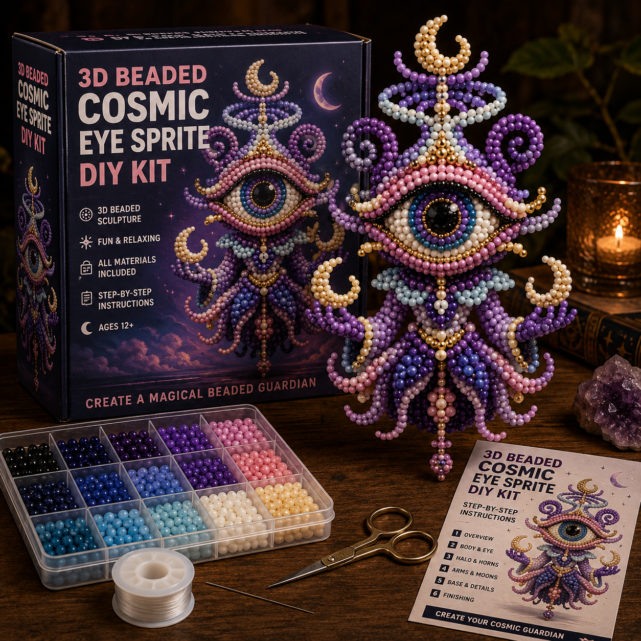 3D Beaded Cryptid & Fantasy Creature DIY Kit – Make Your Own Magical Collectible Figure