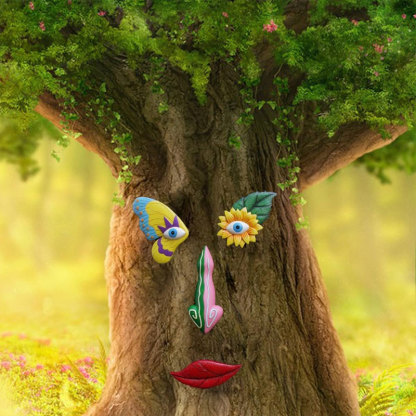 Tree Faces Decor