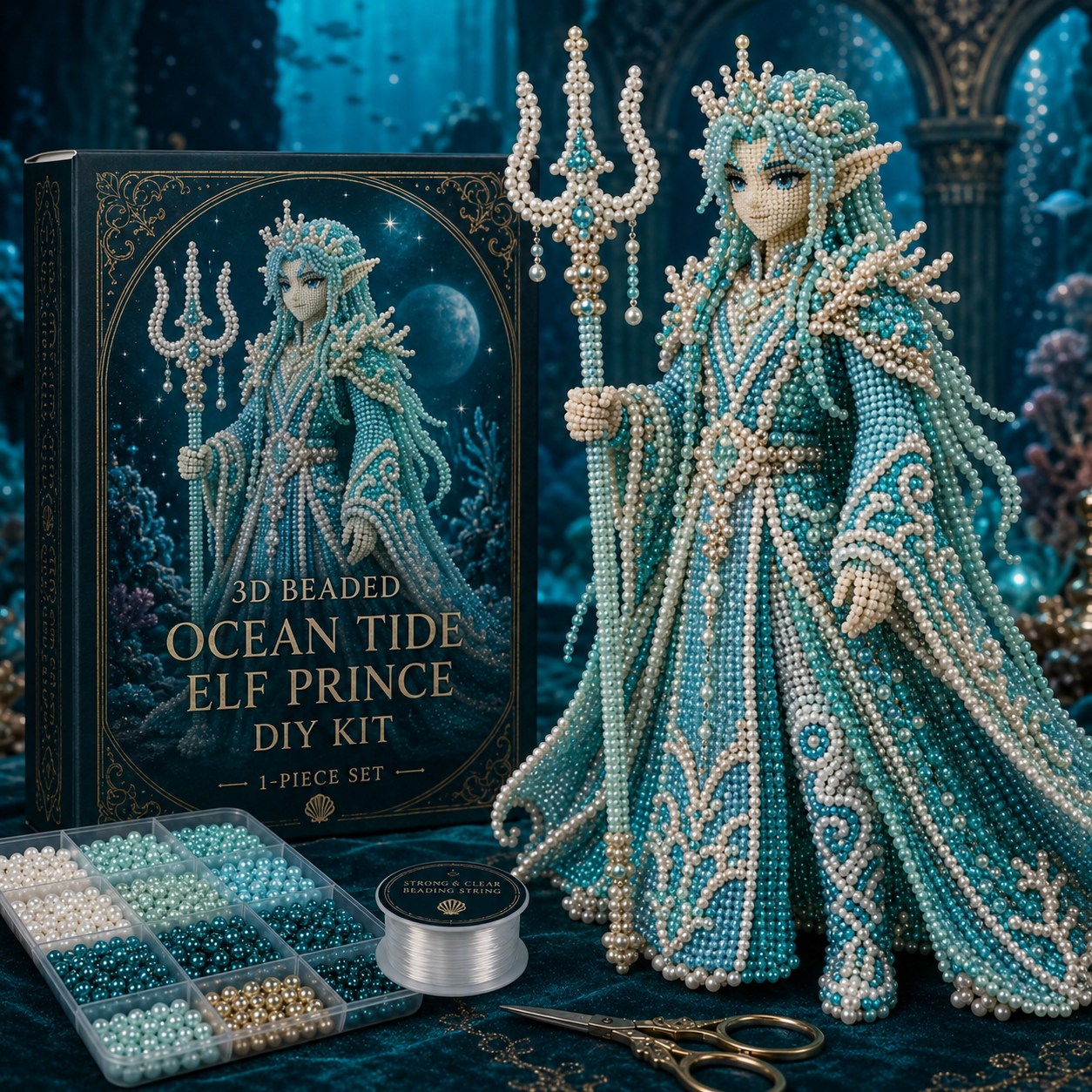 3D Beaded Elf Series DIY Kit – Fantasy Collectible Bead Art Set