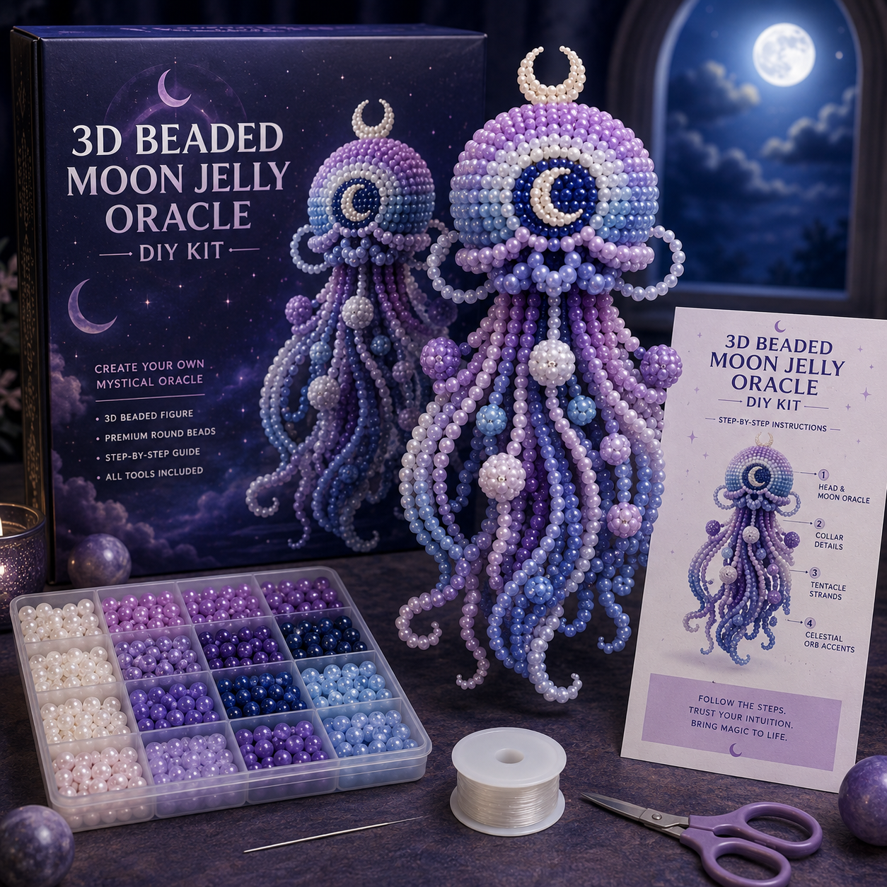 3D Beaded Cryptid & Fantasy Creature DIY Kit – Make Your Own Magical Collectible Figure