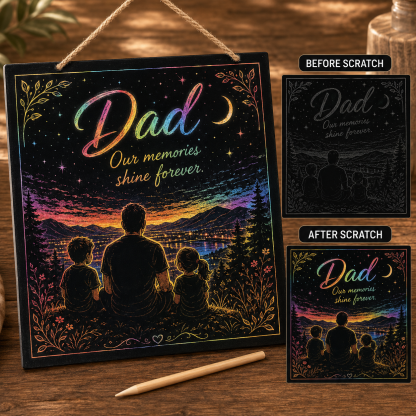 Dad Scratch Art Gift – Thanks for Always Being There