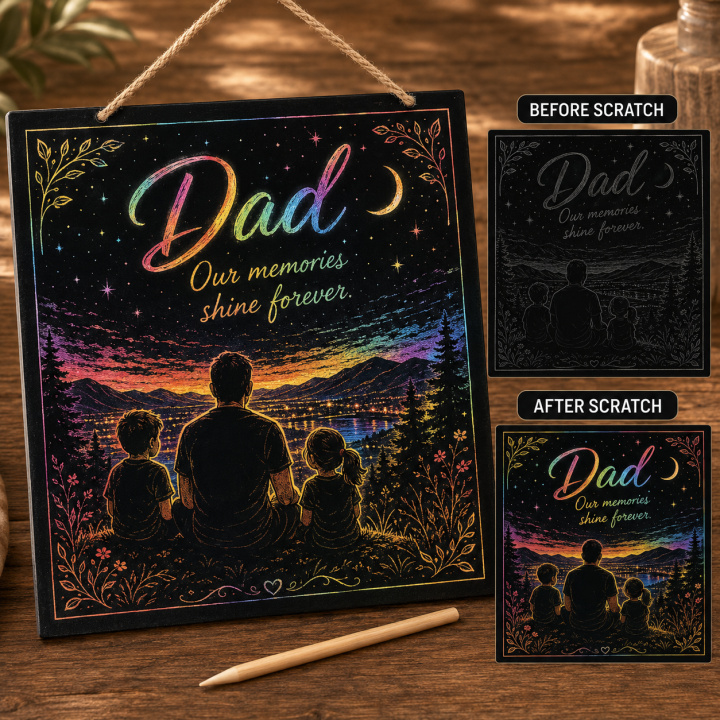 Dad Scratch Art Gift – Thanks for Always Being There