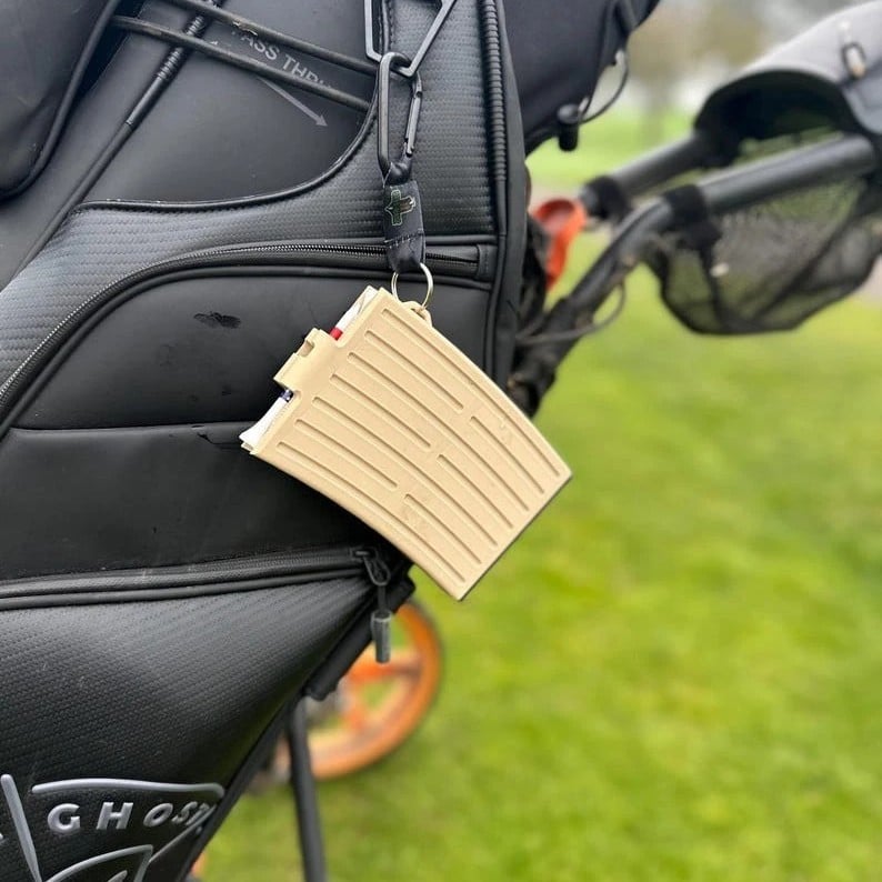 Magazine Golf Tee Dispenser | Automatic, Golf Bag Clip