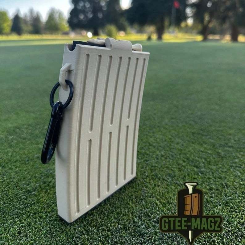 Magazine Golf Tee Dispenser | Automatic, Golf Bag Clip