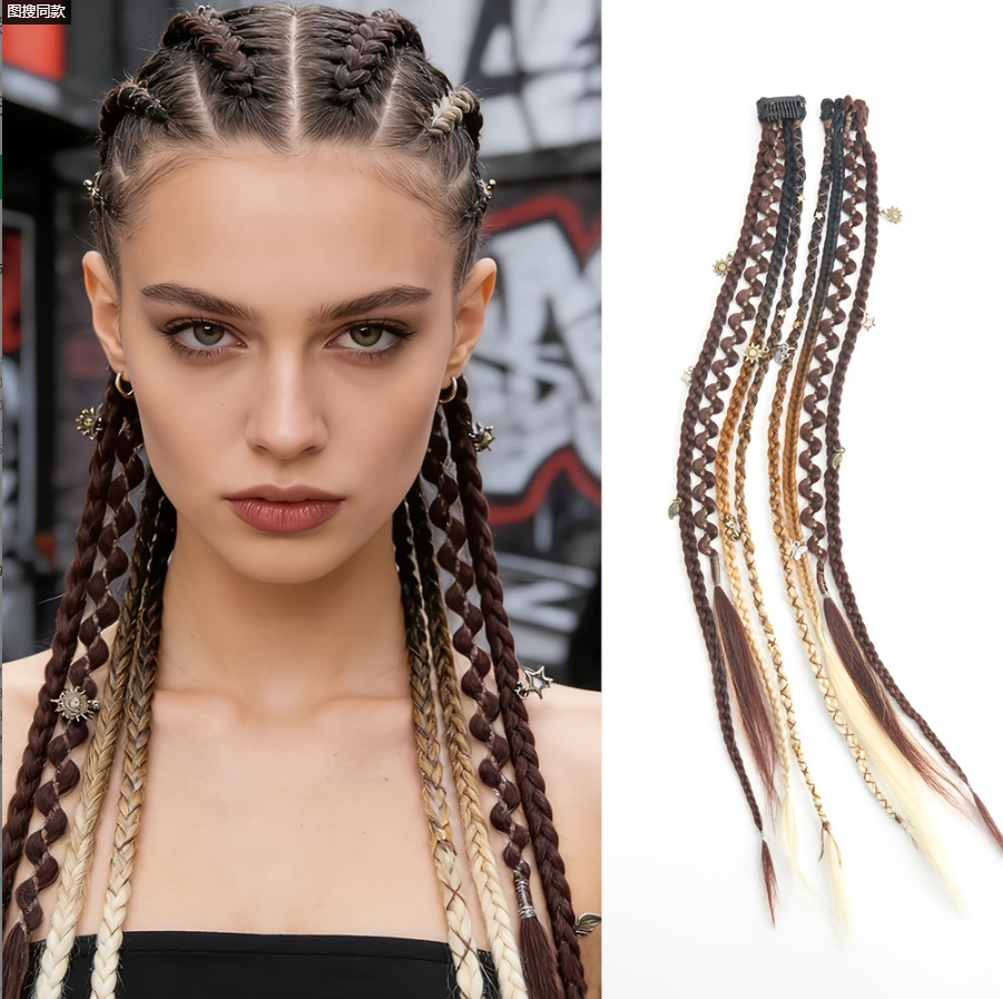 🌿 Boho Beaded Clip-In Braids – Effortless Festival & Everyday Hair Transformation