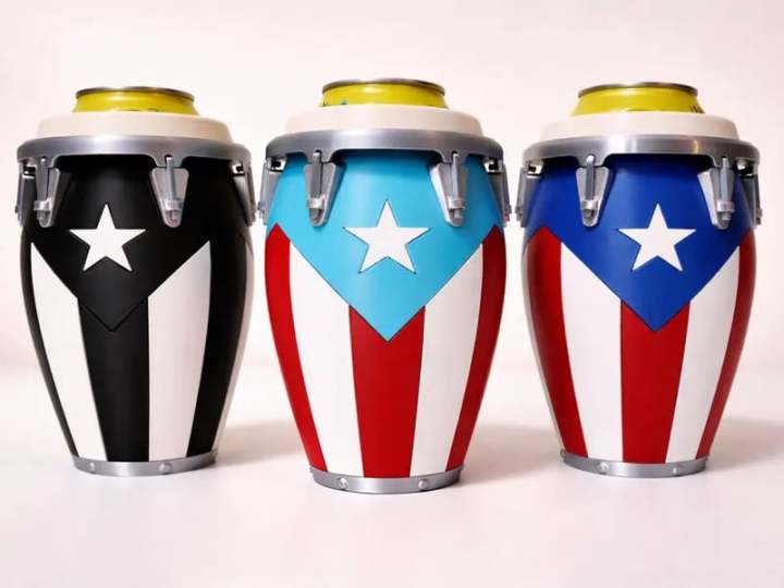 🪘 Conga-Style Can Holder – Celebrate Caribbean Pride, One Sip at a Time