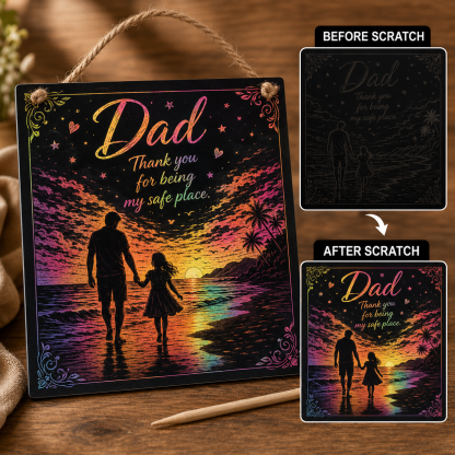 Dad Scratch Art Gift – Thanks for Always Being There