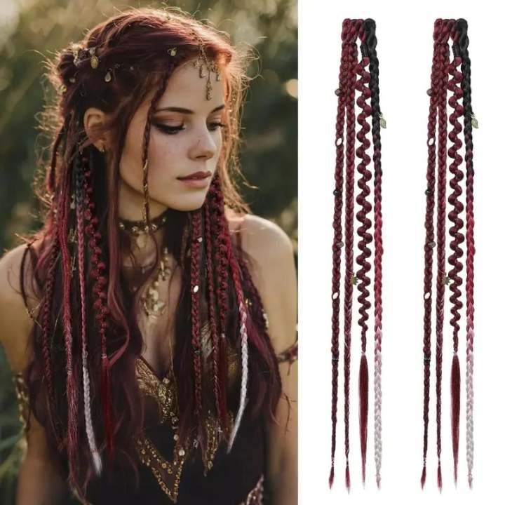 🌿 Boho Beaded Clip-In Braids – Effortless Festival & Everyday Hair Transformation
