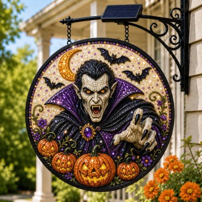 🔥Last 4 hours  Free Shipping -🎃Solar Halloween LED Hanging Sign Light 👻