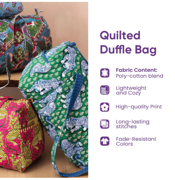 🔥LAST DAY 50% OFF - Hippie Van Quilted Duffle Bag
