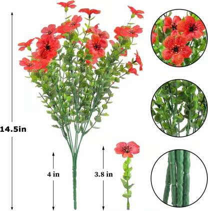 🔥Last Day 24 flowers Only $2.83🍁Rainproof Lifelike Fall Artificial Flowers With UV-Shield Coating