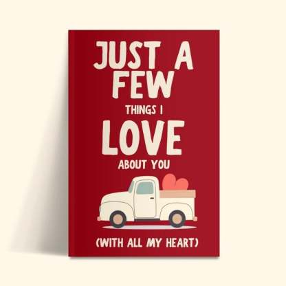 🔥Last Day 50% OFF - ❤Just A Few Things I Love About You (With All My Heart) Fill In The Blank Gift Book📚