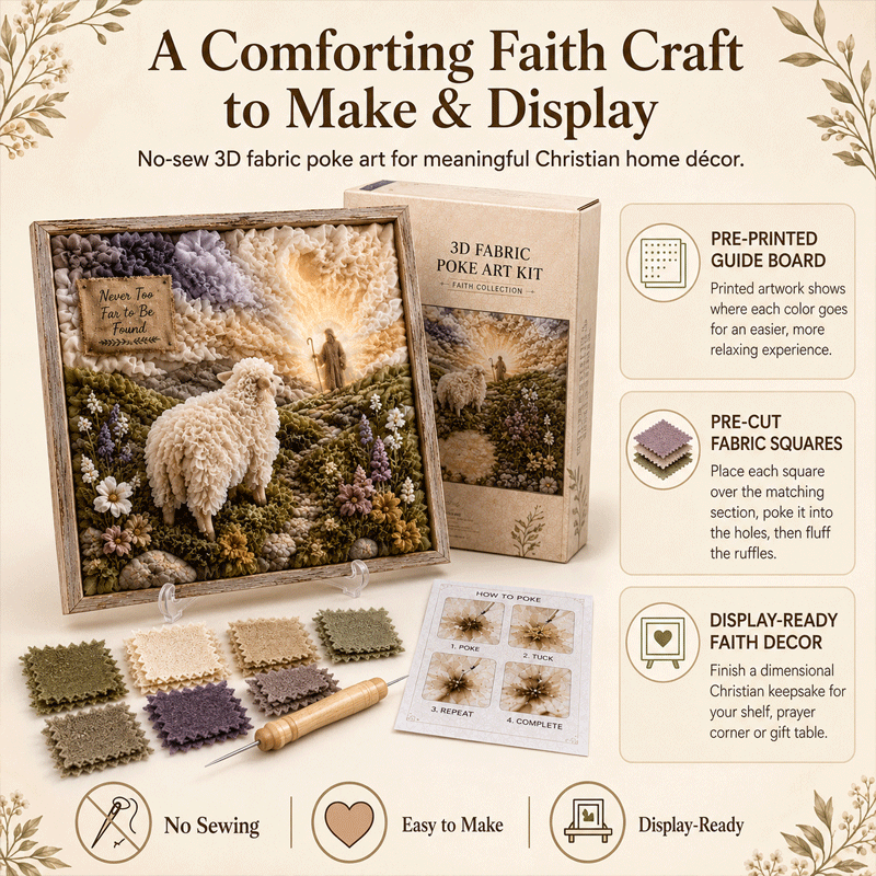 ✝️ 3D Christian Fabric Poke Art Kit
