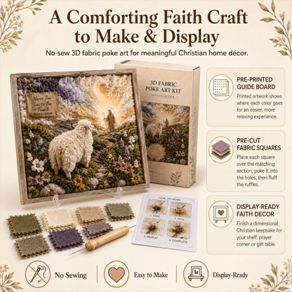 ✝️ 3D Christian Fabric Poke Art Kit
