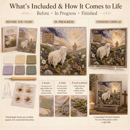 ✝️ 3D Christian Fabric Poke Art Kit