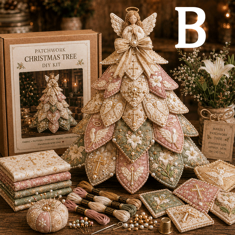 🔥49% Off Last Day -✝️ Religious-Themed Beaded & Quilted Christmas Tree DIY Kit