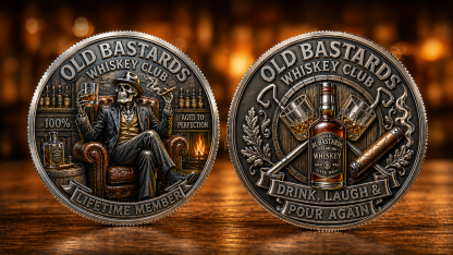 🔥Last Day 60% OFF - Old Bastards Whiskey Club Lifetime Member Coin