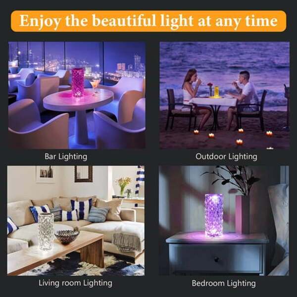 CHRISTMAS SALE 48% OFF - Touching Control Rose Crystal Lamp(BUY 2 GET FREE SHIPPING)