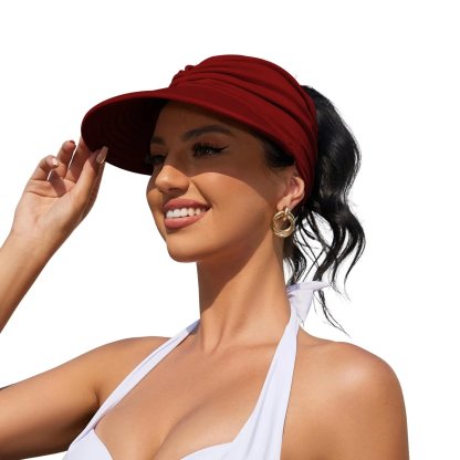 🔥 Last Day 50% OFF – UPF 50+ Foldable Ponytail Sun Visor Hat