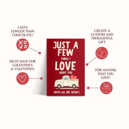 🔥Last Day 50% OFF - ❤Just A Few Things I Love About You (With All My Heart) Fill In The Blank Gift Book📚